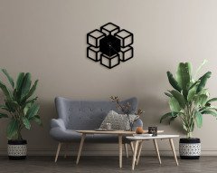 BK Home Dekoratif 45cm Ahşap Duvar Saati-69