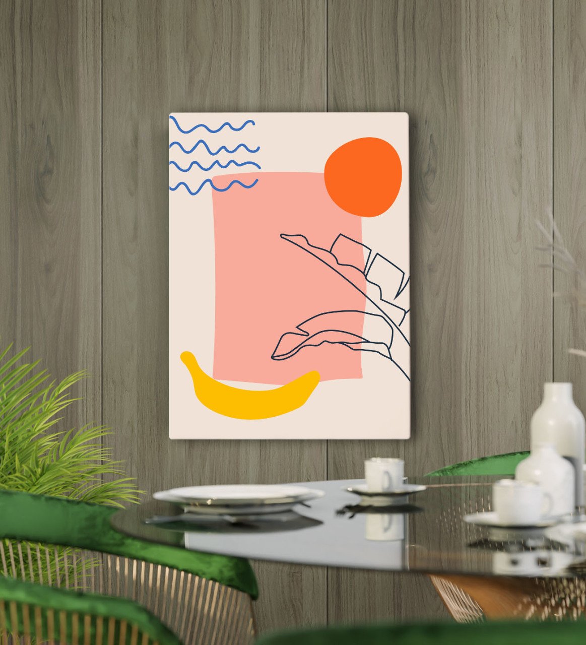BK Gift Cafe & Bar & Restaurant Konseptli Kanvas Tablo 50x70cm-56