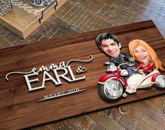 BK Gift Kişiye Özel Sevgililer Karikatürlü Kabartma Figürlü Ahşap Tablo, Duvar Dekoru, Arkadaşa Hediye, Özel Tasarım Ev Hediyesi-12