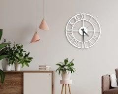 BK Home Dekoratif 45cm Ahşap Duvar Saati-65