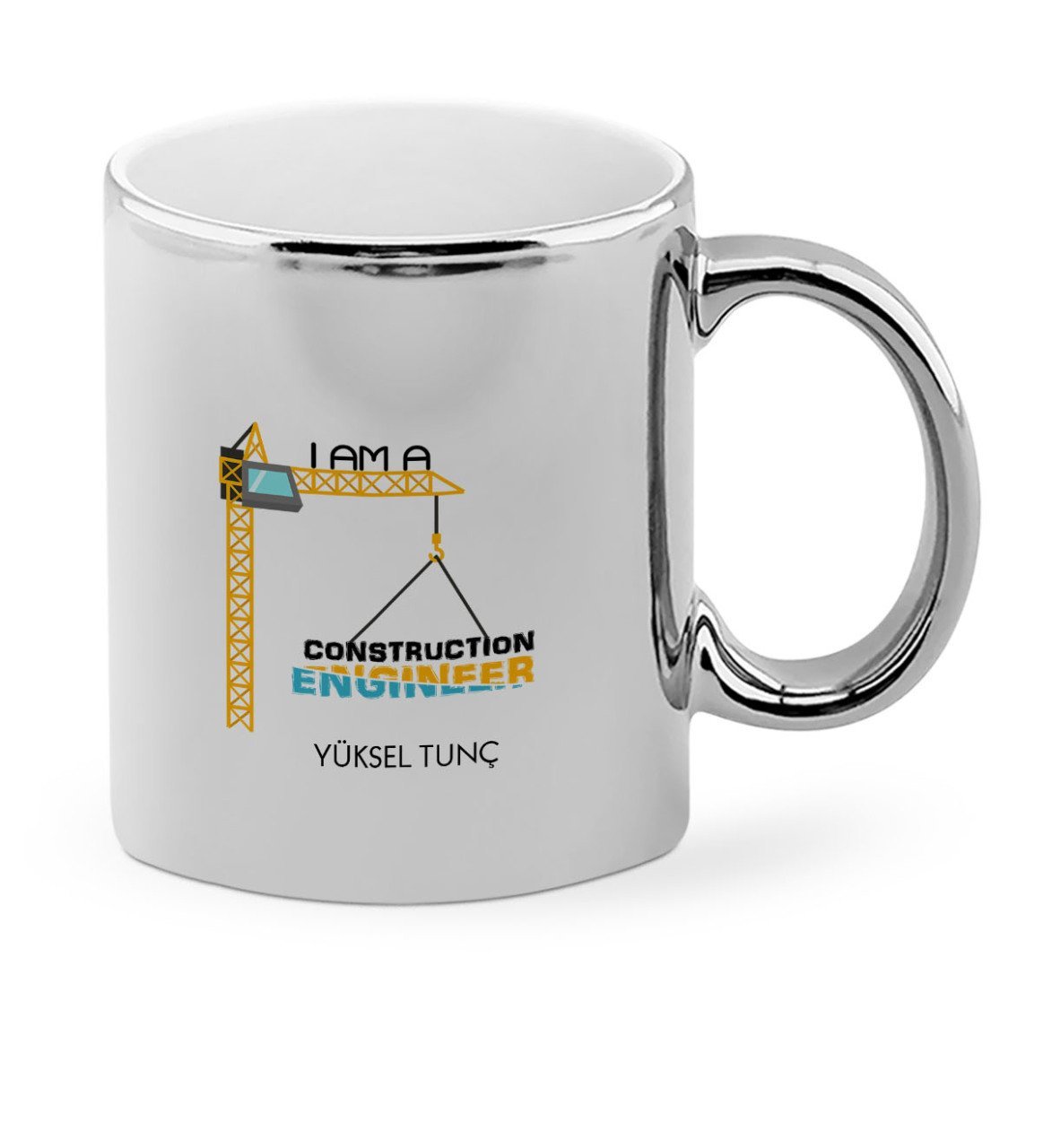 Kişiye Özel Mesleki İnşaat Mühendisi Krom Kupa Bardak - 1