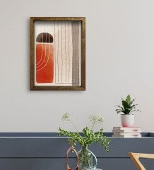 BK Gift Otel Odası Konseptli Doğal Masif Ahşap Çerçeveli Tablo 30x40cm-49