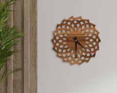 BK Home Dekoratif 45cm Ahşap Duvar Saati-70