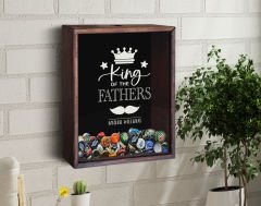 BK Gift Kişiye Özel İsimli Babalar Günü Tasarımlı Bira Kapağı Koleksiyonu Ahşap Kumbara-11, Ev Hediyesi, Babaya Hediye