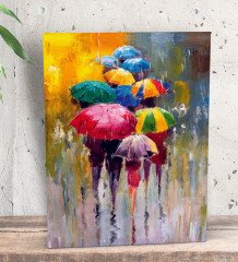 BK Gift İnsanlar Tasarımlı Dekoratif Mini Kanvas Tablo 15x20cm-1
