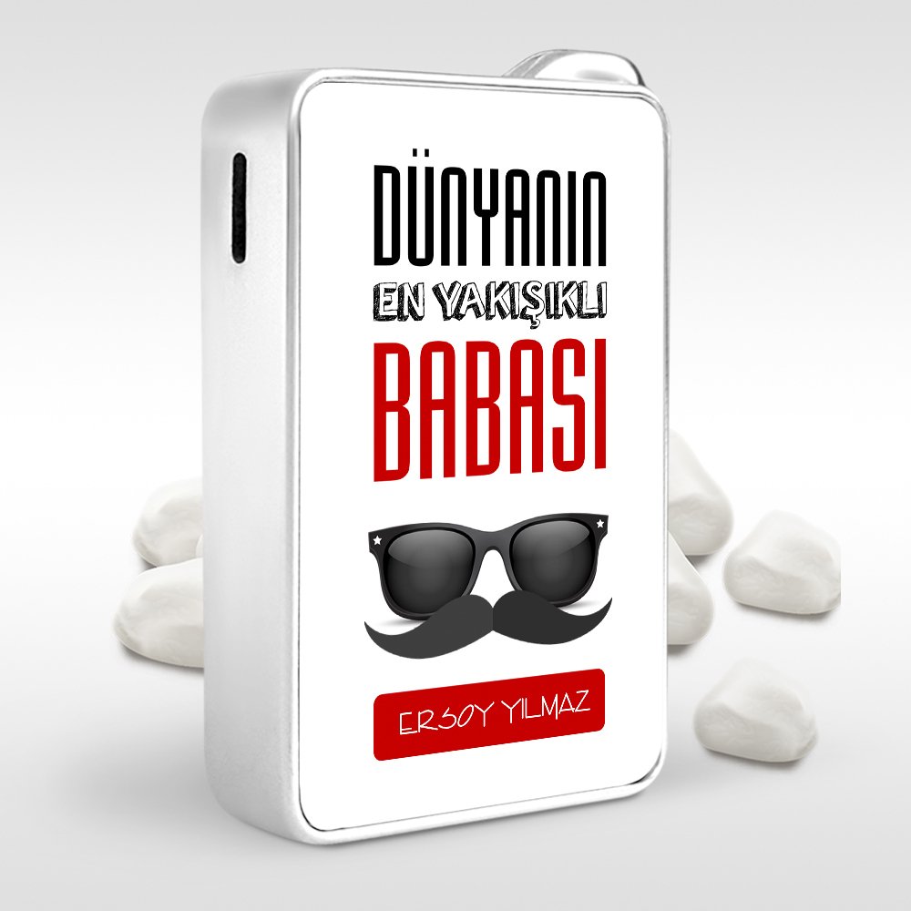 Kişiye Özel Dünyanın En Yakışıklı Babası Tasarımlı Metal Çakmak - 1