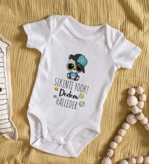 BK Kids Sıkıntı Yok Dedem Halleder Tasarımlı Bebek Body Zıbın - Model 2