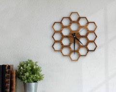 BK Home Dekoratif 45cm Ahşap Duvar Saati-72