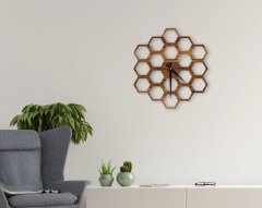BK Home Dekoratif 45cm Ahşap Duvar Saati-72