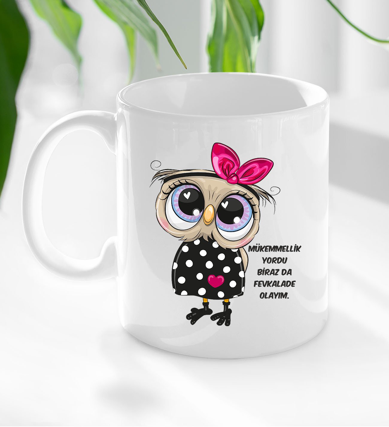 BK Gift Fevkalade Olayım Tasarımlı Beyaz Kupa Bardak
