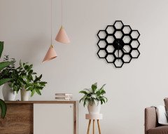 BK Home Dekoratif 45cm Ahşap Duvar Saati-73