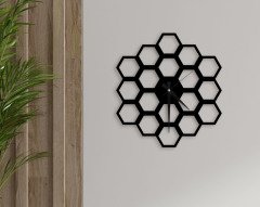 BK Home Dekoratif 45cm Ahşap Duvar Saati-73