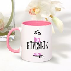 Kişiye Özel Mesleki Özel Güvenlik Pembe Kupa Bardak