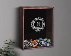 BK Gift Kişiye Özel İsimli Bira Kapağı Koleksiyonu Ahşap Kumbara-2, Sevgiliye Hediye, Ev Hediyesi, Arkadaşa Hediye