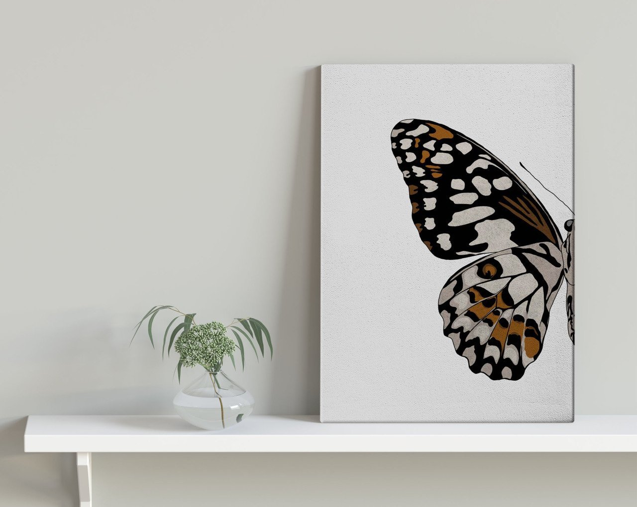 BK Home Butterfly Tasarımlı Kanvas Tablo 30x50cm-1