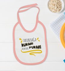 BK Kids Takun Bağa Kukari Tasarımlı Pembe Bebek Body Zıbın ve Mama Önlüğü Hediye Seti-1