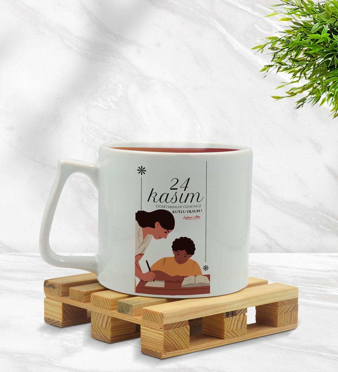 BK Gift Kişiye Özel Öğretmenler Günü Middle Beyaz Kupa Bardak- 5, Öğretmene Hediye, Öğretmenler Günü