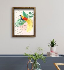 BK Gift Otel Odası Konseptli Doğal Masif Ahşap Çerçeveli Tablo 30x40cm-59