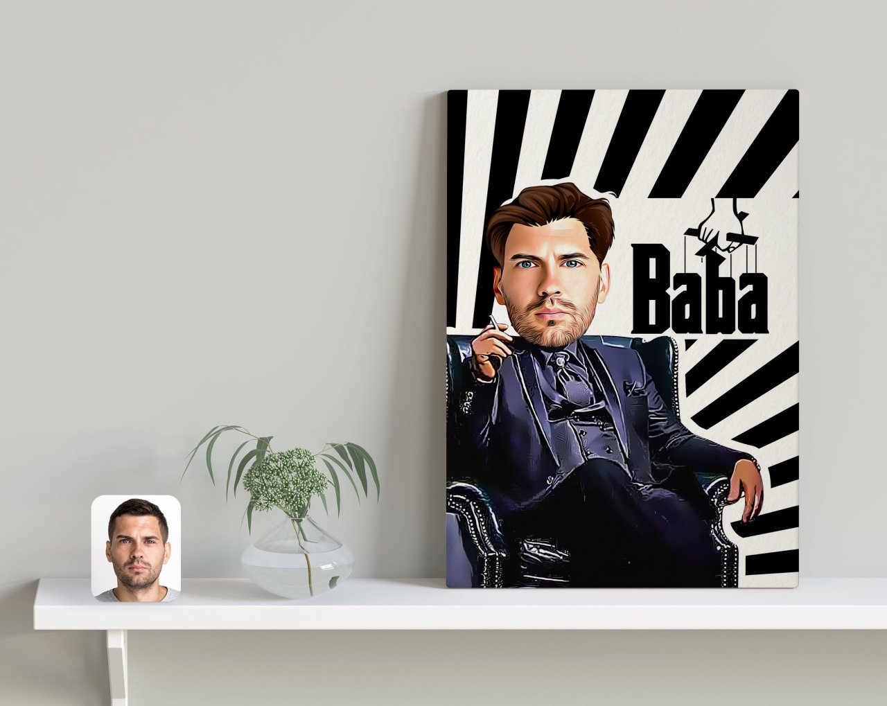 Kişiye Özel Godfather Baba Tasarımlı Kanvas Tablo 30x50cm-20