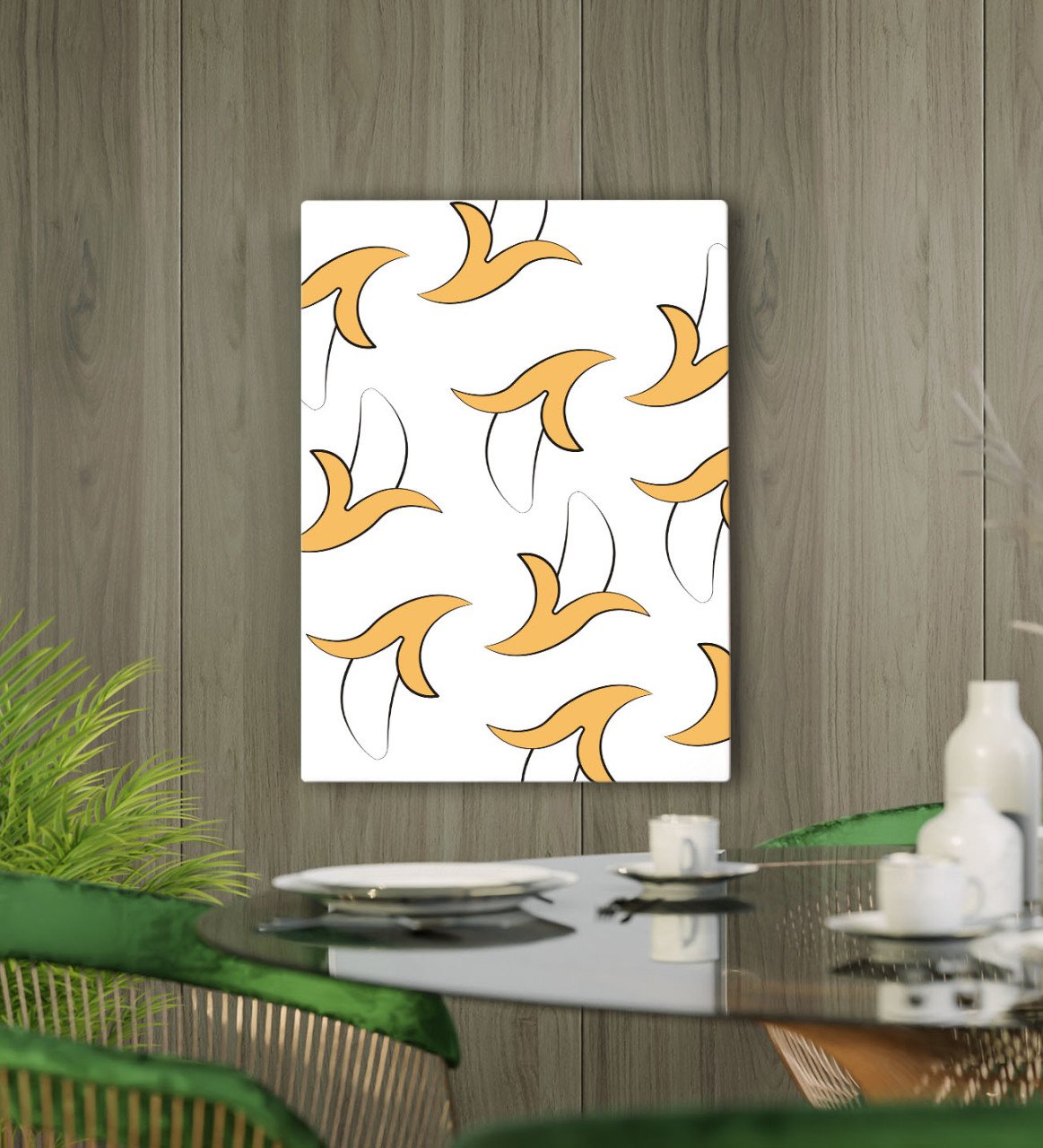 BK Gift Cafe & Bar & Restaurant Konseptli Kanvas Tablo 50x70cm-60