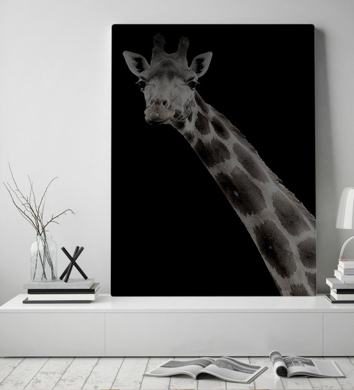 BK Home Zürafa Tasarımlı Kanvas Tablo 50x70cm-1