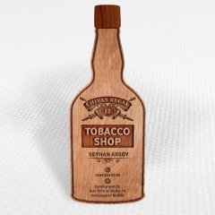 Kişiye Özel Mesleki Tobacco Shop & Tekel Bayi Ahşap Kartvizit (Model 1-1) 50 ADET