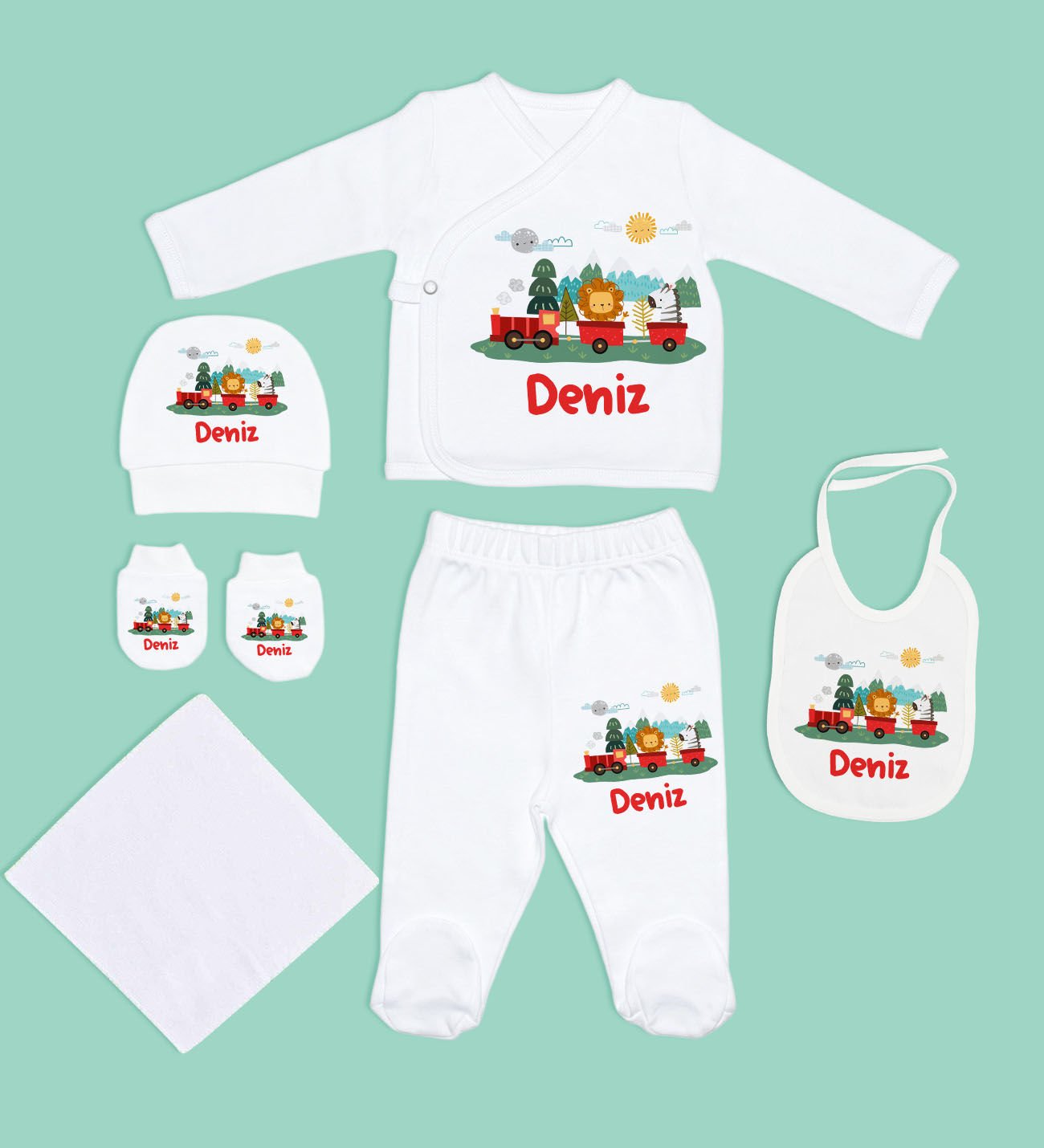 BK Kids Kişiye Özel Hastane Çıkışı, Bebek Kıyafeti, Yeni Doğan Bebek Hediyesi, 6 Parça Beyaz Bebek Elbise Giyim Seti-25