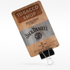 Kişiye Özel Mesleki Tobacco Shop & Tekel Bayi Ahşap Kartvizit (Model 1-2) 50 ADET