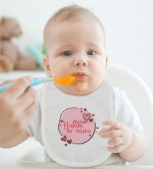 BK Kids Halam Bir Başka Tasarımlı Bebek Body Zıbın ve Mama Önlüğü Hediye Seti - Model 1