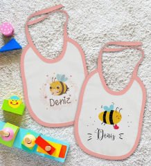 BK Kids Kişiye Özel İsimli 2’li Pembe Mama Önlüğü-7
