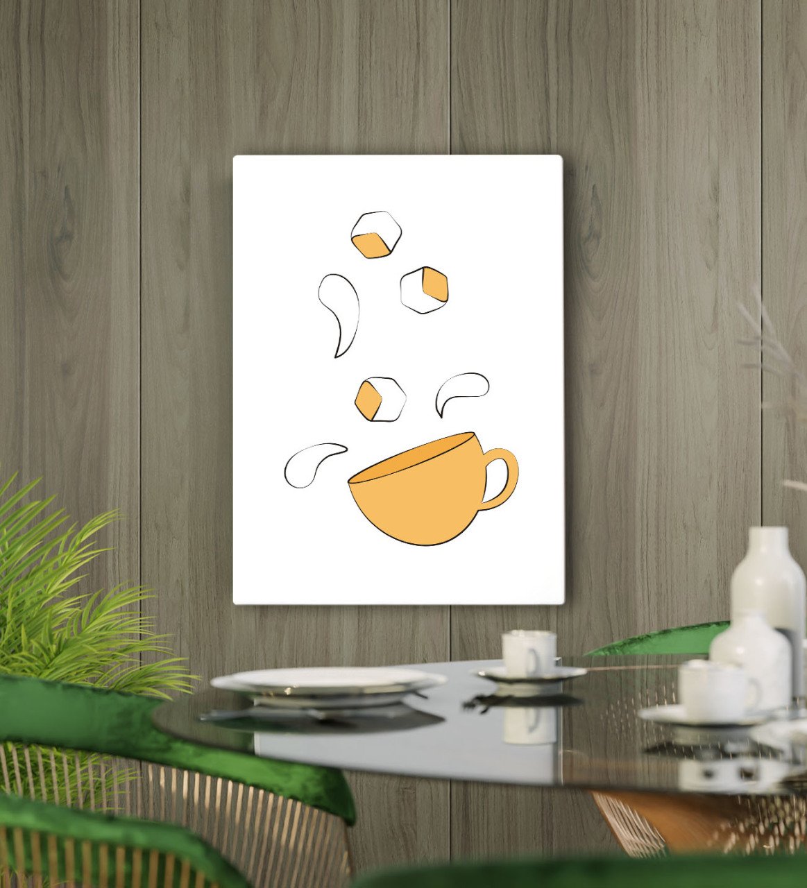 BK Gift Cafe & Bar & Restaurant Konseptli Kanvas Tablo 50x70cm-61