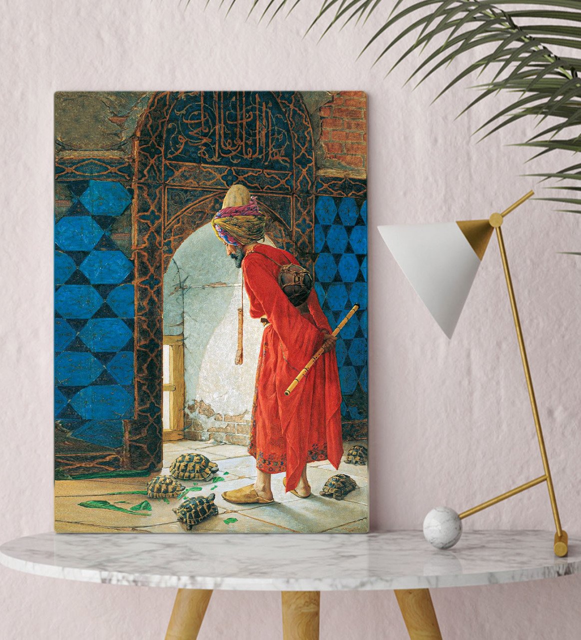 BK Home Kaplumbağa Terbiyecisi Tasarımlı Kanvas Tablo 30x50cm-1