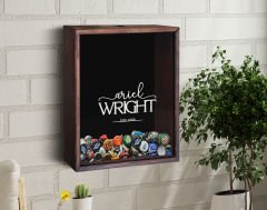 BK Gift Kişiye Özel İsimli Tarihli Bira Kapağı Koleksiyonu Ahşap Kumbara-5, Sevgiliye Hediye, Ev Hediyesi, Arkadaşa Hediye