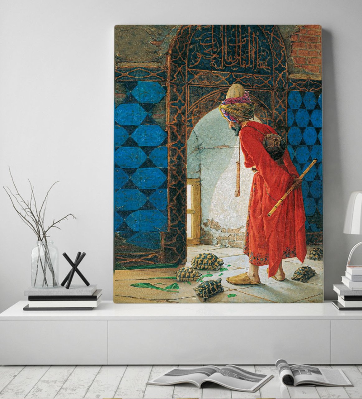 BK Home Kaplumbağa Terbiyecisi Tasarımlı Kanvas Tablo 50x70cm-1