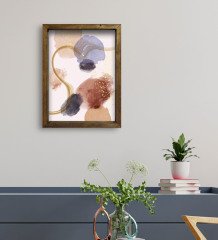 BK Gift Otel Odası Konseptli Doğal Masif Ahşap Çerçeveli Tablo 30x40cm-64