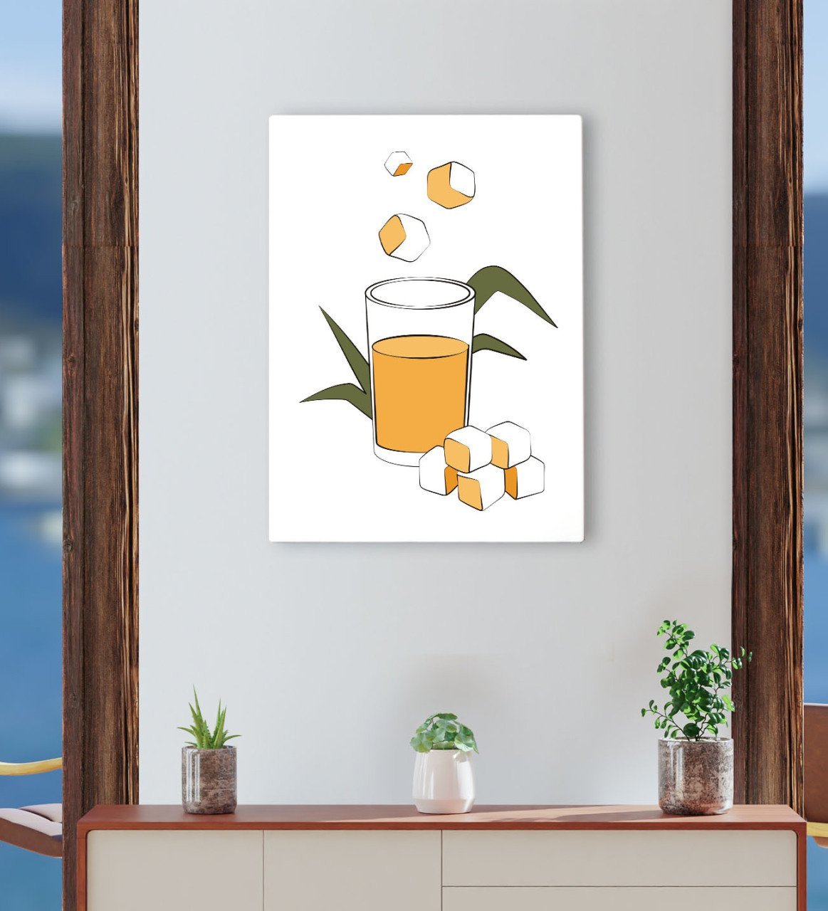 BK Gift Cafe & Bar & Restaurant Konseptli Kanvas Tablo 30x50cm-62