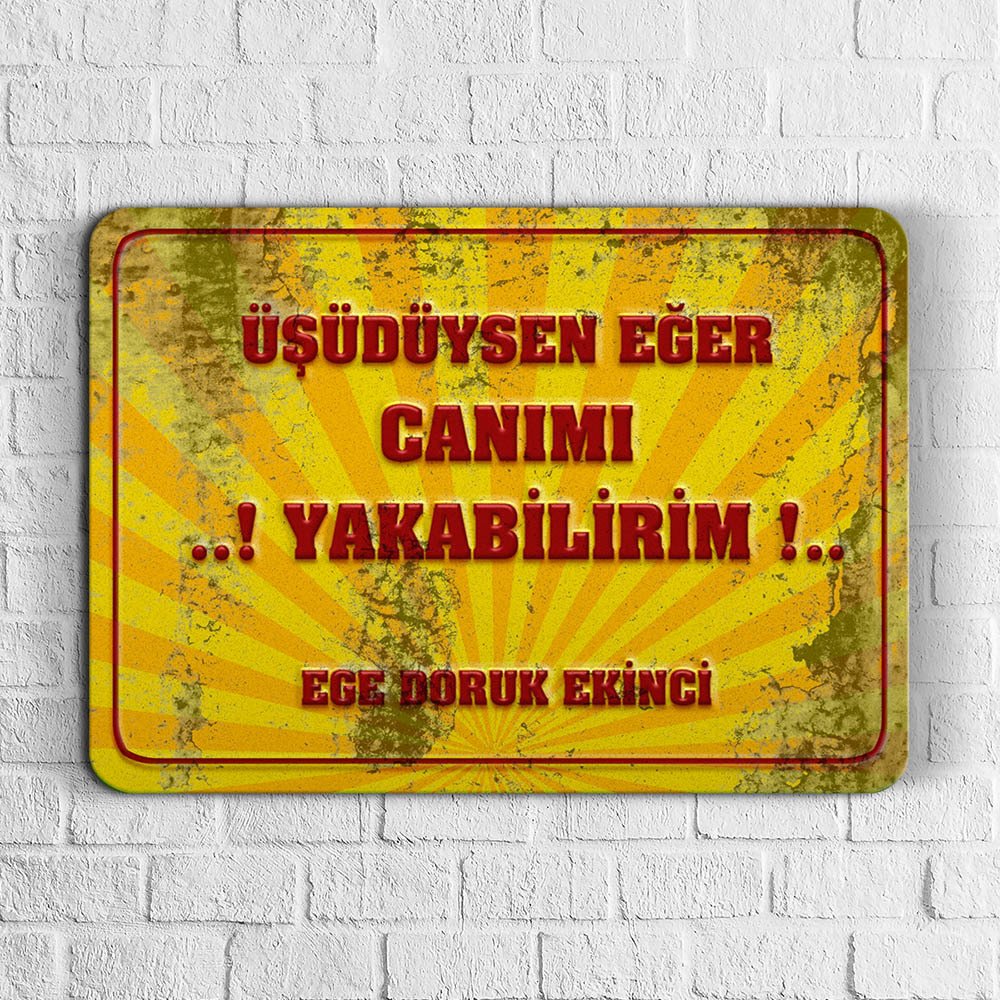 Kişiye Özel Retro Sokak Tabelası Tasarımlı Ahşap Duvar Levhası (Duvar Yazılı) 4