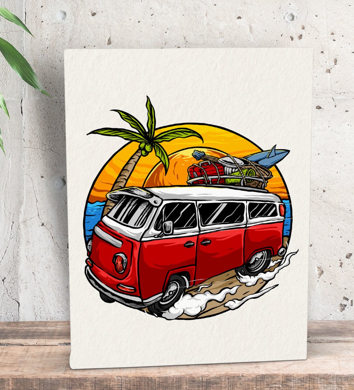 BK Gift Klasik Araç Tasarımlı Dekoratif Mini Kanvas Tablo 15x20cm-3