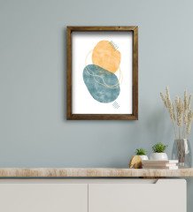 BK Gift Otel Odası Konseptli Doğal Masif Ahşap Çerçeveli Tablo 30x40cm-70