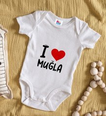 BK Kids I Love Muğla Tasarımlı Bebek Body Zıbın - Model 1