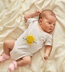 BK Kids Smile More Tasarımlı Bebek Body Zıbın - Model 1