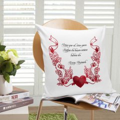 Kişiye Özel Sevgi Sözcüklü Beyaz Yastık Kılıfı - 2