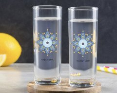 Kişiye Özel Renkli Baskılı İsimli İkili Vodka Bardağı-105