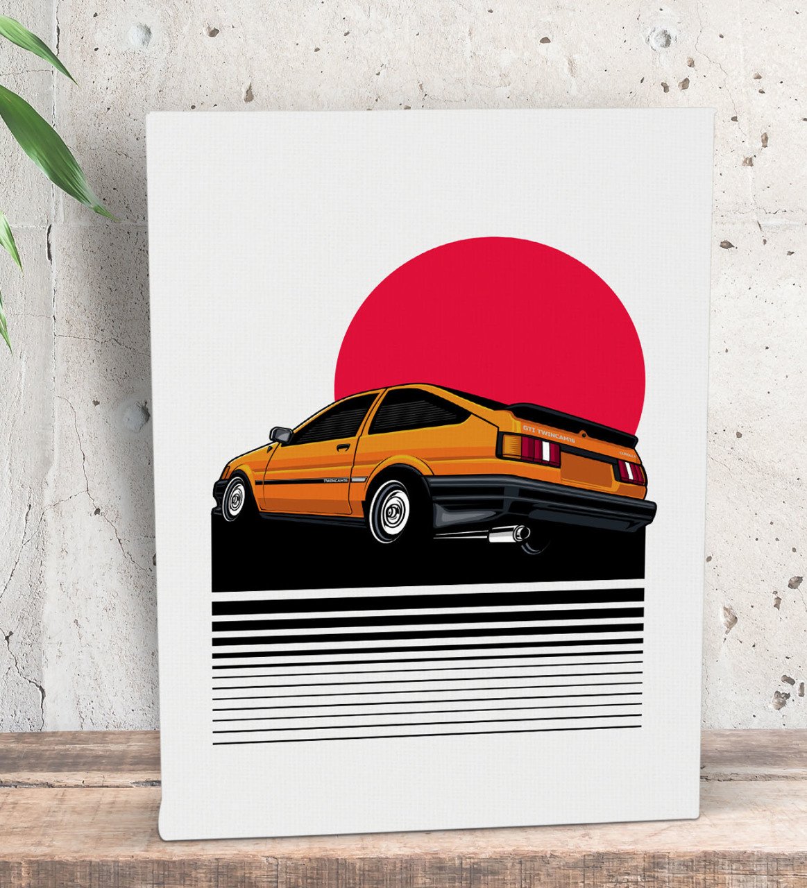 BK Gift Klasik Araç Tasarımlı Dekoratif Mini Kanvas Tablo 15x20cm-6