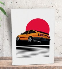 BK Gift Klasik Araç Tasarımlı Dekoratif Mini Kanvas Tablo 15x20cm-6
