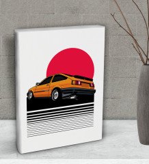 BK Gift Klasik Araç Tasarımlı Dekoratif Mini Kanvas Tablo 15x20cm-6