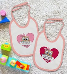 BK Kids Kişiye Özel İsimli 2’li Pembe Mama Önlüğü-17