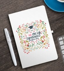 Kişiye Özel En İyi Öğretmen Beyaz Defter ve Kalem Hediye Seti-15