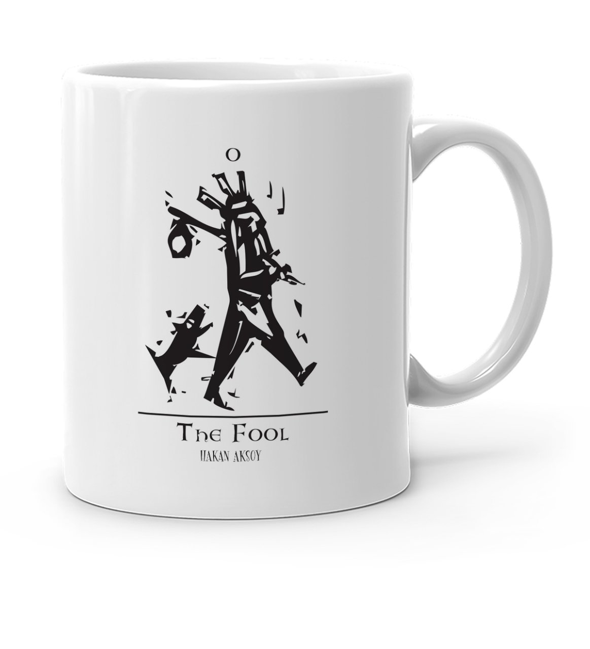 Kişiye Özel Tarot The Fool (Deli) Beyaz Kupa Bardak