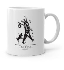 Kişiye Özel Tarot The Fool (Deli) Beyaz Kupa Bardak